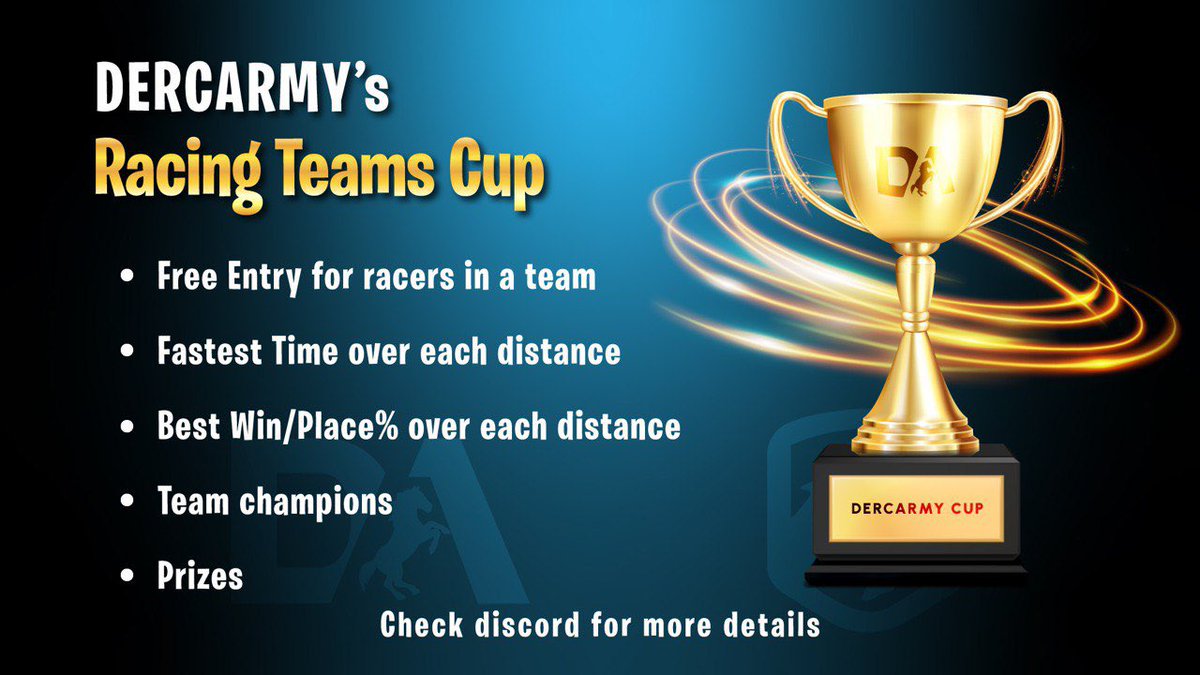 🐎 Gm <a href="/DeRaceNFT/">zkRace</a> Massive! 🐎

It’s Thursday ✅
#ETHMerge Done ✅ 
Teams Cup Soon ✅

➡️ discord.gg/dercarmy
➡️ deracing.org

Let’s Race! 🐎🔥🚀

#Metaverse #blockchain #Crypto #HorseRacing #DeRace #Polygon