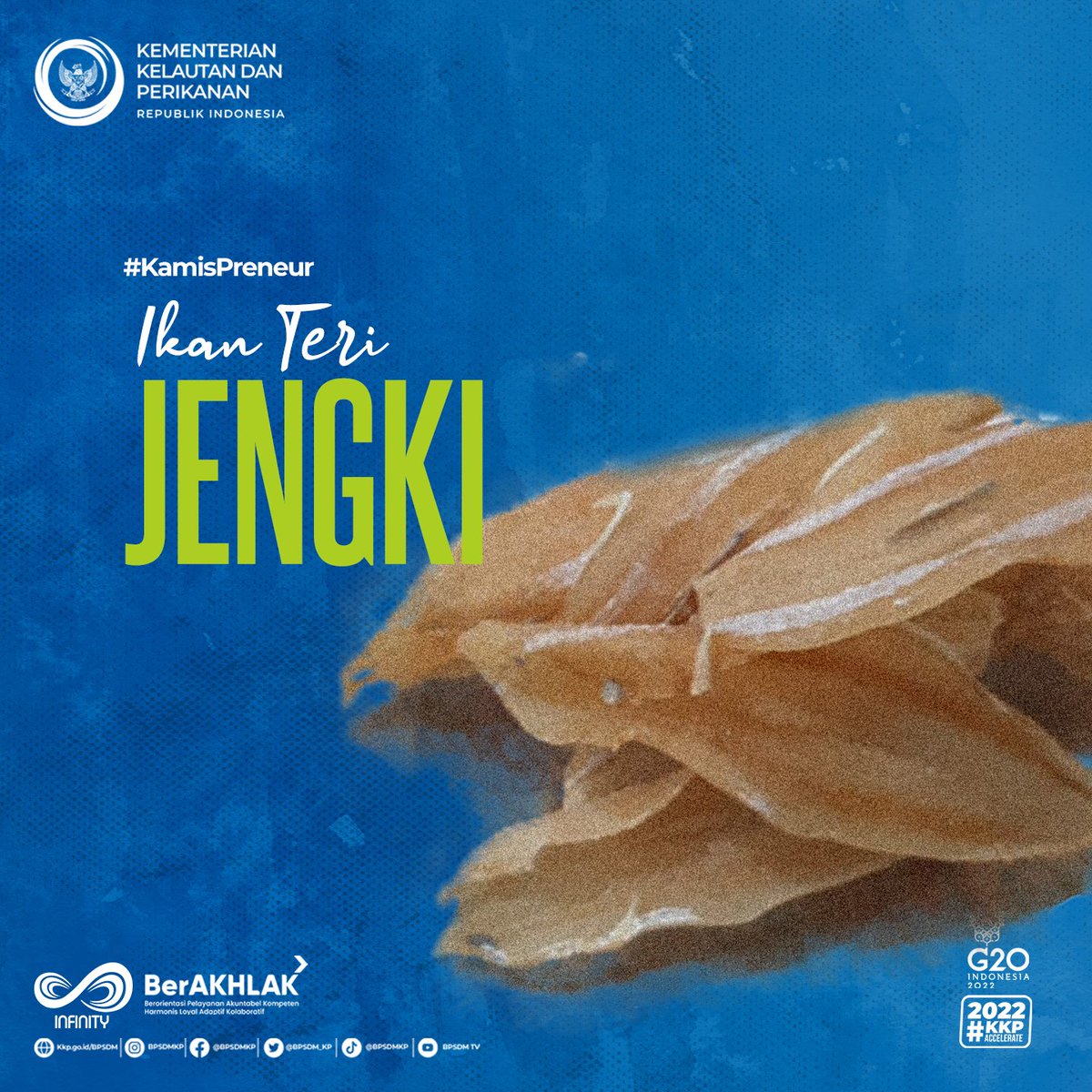 bppsdm_kp's tweet photo. #SobatBahari, Ikan teri jengki merupakan salah satu jenis ikan yang banyak terdapat di perairan laut Indonesia khususnya di Sorong, Papua Barat, yang dapat dimanfaatkan sebagai ikan segar maupun ikan kering #KKPAccelerate #SDMKP #KamisPreneur @kkpgoid @saktitrenggono @in_radiarta https://t.co/Tfohie9NYx