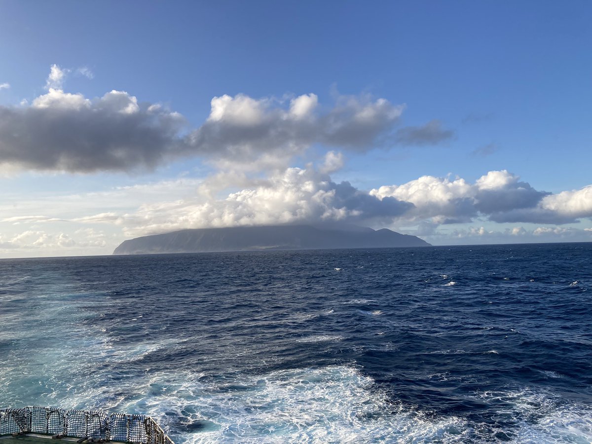 Day 20, not #TristanMapping now 🥲. @Nautical_Neil and I are on the @SAAgulhas heading off to Cape Town via Gough. Wonderful to finally get a baseline landslide dataset for the island, ground truth the geology and visit/make new buddies along the way ❤️