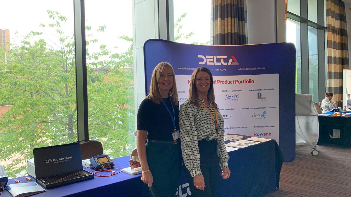 DeltaSurgical's tweet photo. All set up and ready to go at the 11th #Liverpool #Paediatric #Neurosurgery Masterclass. Talking all things @RAUMEDIC #ICP offering live CPPopt & PRX, @vycormedical #VBAS retractor, @BFMedicalGroup #DORO, Soering ultrasonic aspirator ….. amongst others!! https://t.co/eYJQYx5ufO