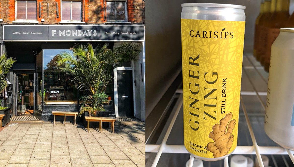 Carisips Drinks (@carisips) on Twitter photo Ginger Zing is now available at <a href="/FMondaysCoffee/">F. Mondays</a> a fabulous coffee shop/grocery store situated in Brixton Hill. Grab a delicious pastry and an ice cold can of <a href="/carisips/">Carisips Drinks</a> to savour with it!
#brixton #brixtonhill #coffeeshop
Ginger Zing is now available at <a href="/FMondaysCoffee/">F. Mondays</a> a fabulous coffee shop/grocery store situated in Brixton Hill. Grab a delicious pastry and an ice cold can of <a href="/carisips/">Carisips Drinks</a> to savour with it!
#brixton #brixtonhill #coffeeshop
