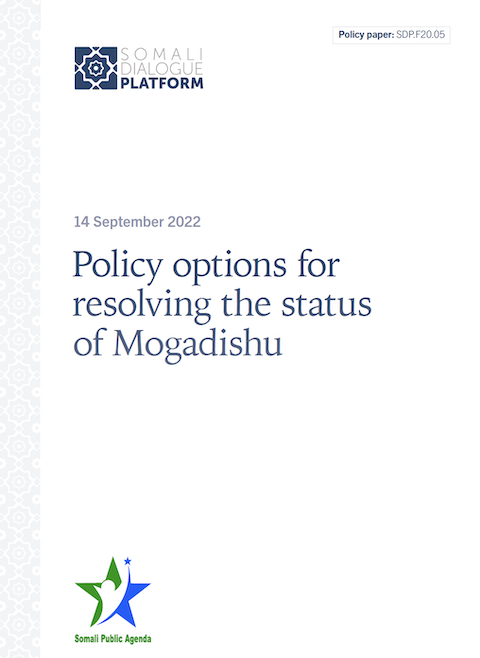 New Policy Paper: Policy options for resolving the status of #Mogadishu

bit.ly/3S8yhvF

This paper w/<a href="/somalipubagenda/">Somali Public Agenda (SPA)</a> outlines options to clarify contentious issues around Mogadishu's governance and position in #Somalia's political system.