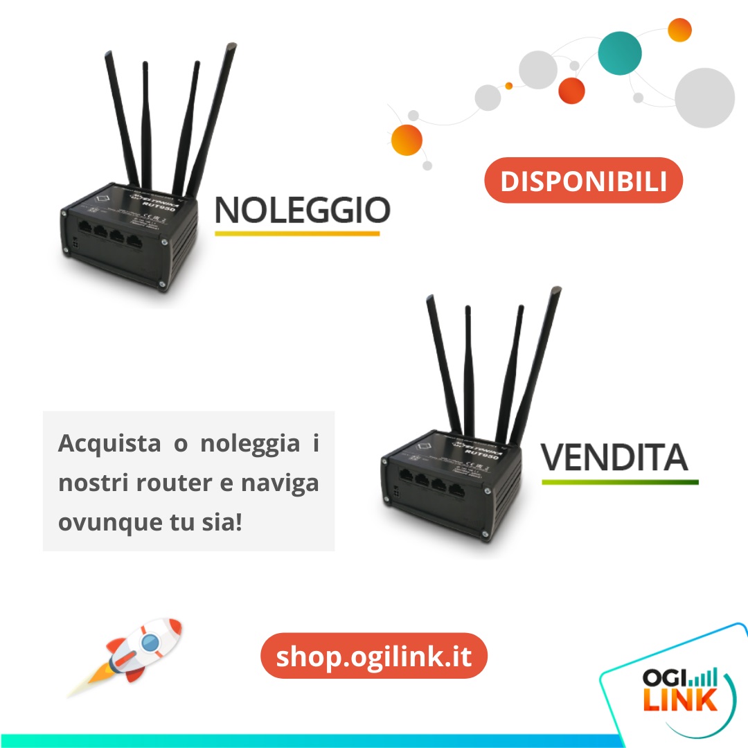 OGILink's tweet image. Cerchi un router da portare sempre con te per navigare alla velocità 4G? 
Sul nostro shop è possibile acquistare o noleggiare Teltonika RUT 950.

🚀Dotato di 2 slot, per attivarlo basta collegarlo ad una presa di corrente o ad una presa accendisigari. shop.ogilink.it/?Prod=router