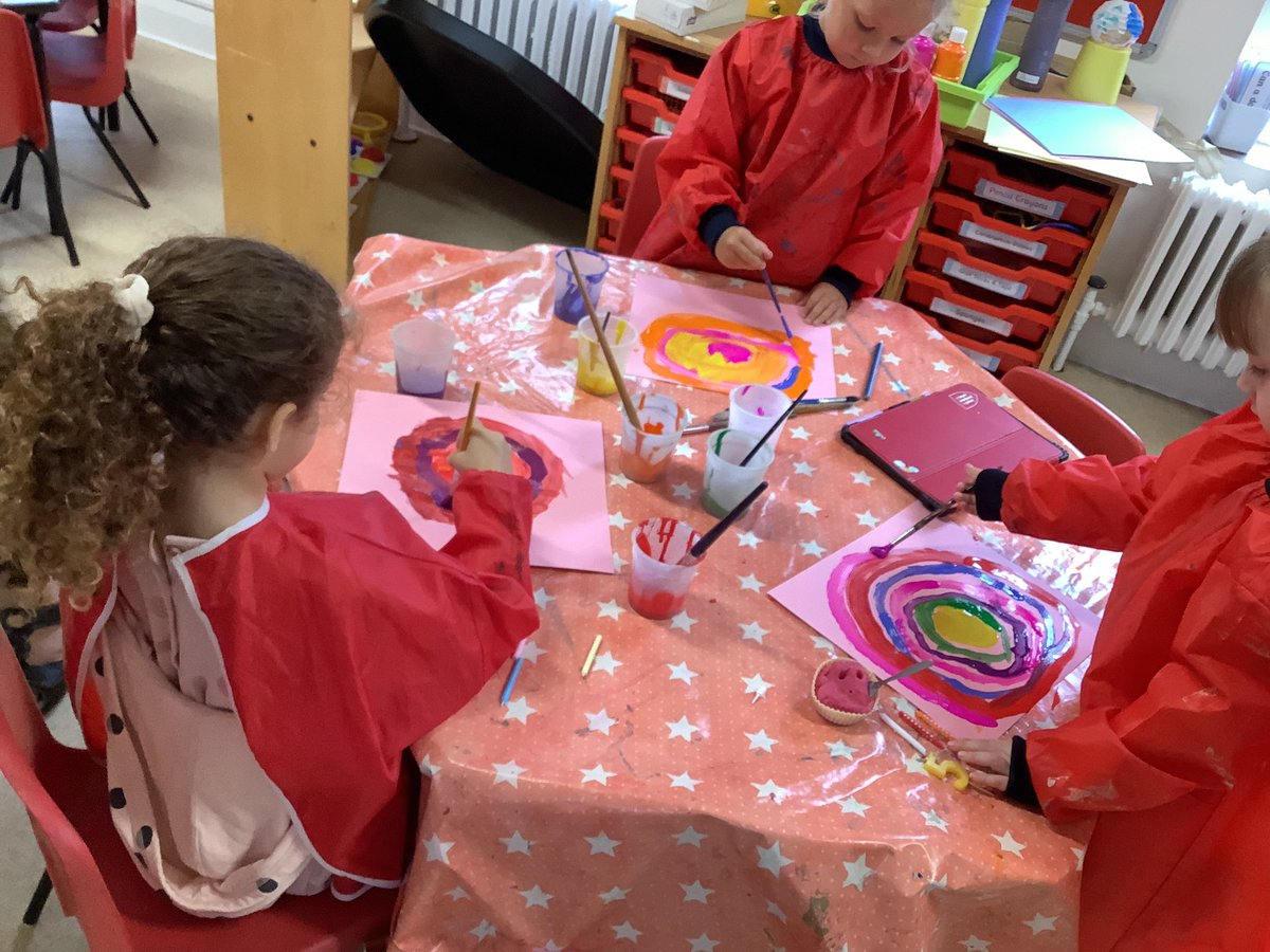 Circle paintings inspired by Kandinsky! Amazing work Reception! #InternationalDotDay #MakeYourMark