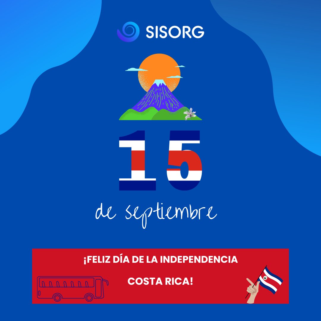 ¡Nos unimos a la celebración de nuestros clientes en Costa Rica, por su Día de Independencia...!

#costarica #latam #sisorg #softwaredetransporte #softwareshuttle
