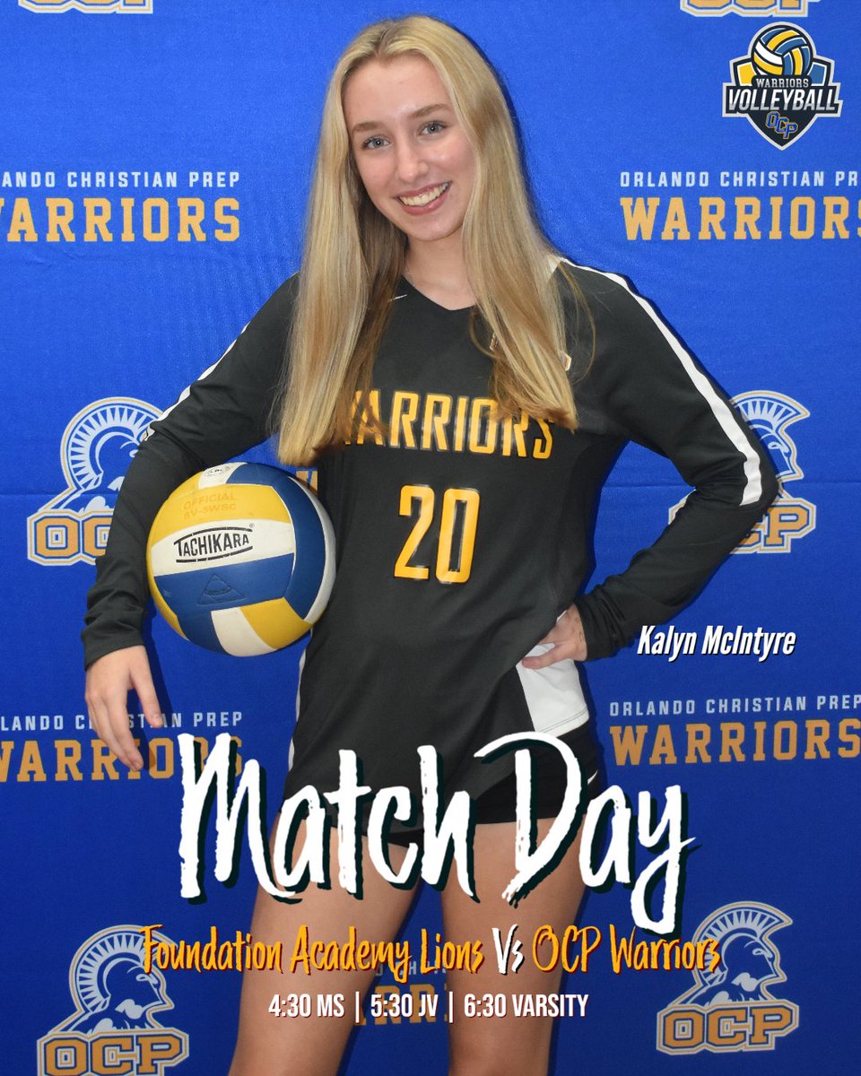 OCPAthletics's tweet photo. 🚨MATCH DAY🚨
🆚 Foundation Academy
📍 Foundation Academy-Tilden Campus (Winter Garden)
⏰ 4:30p (MS), 5:30p (JV), 6:30p (Varsity)
🎟️ GoFan https://t.co/4iMPHp62c1
💲 4️⃣
#RoadWarriors #SeasonofTruth
@WarriorsOcp @osvarsity @VSNOrlando @FHSAA https://t.co/vRlgXoIcLC