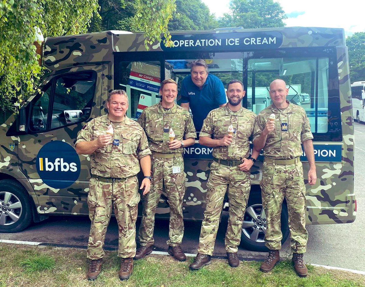JimmyRowlands's tweet image. Thank you @BFBSRadioHQ for the moral ice cream today during a busy time for Op London Bridge rehearsals. #transportteam @RoyalAirForce