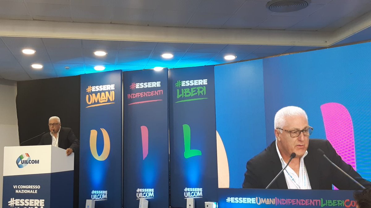 UilcomPuglia's tweet photo. Il Segretario Generale della @UilcomPuglia @VitoGemmati1 al VI Congresso Nazionale ha evidenziato le eccellenze della Puglia e la capacità politico-sindacale del proprio Quadro dirigente. Il risultato è stato aumento delle tutele sindacali e crescita del territorio. #ESSEREUILCOM https://t.co/9kNHFo3Yb5