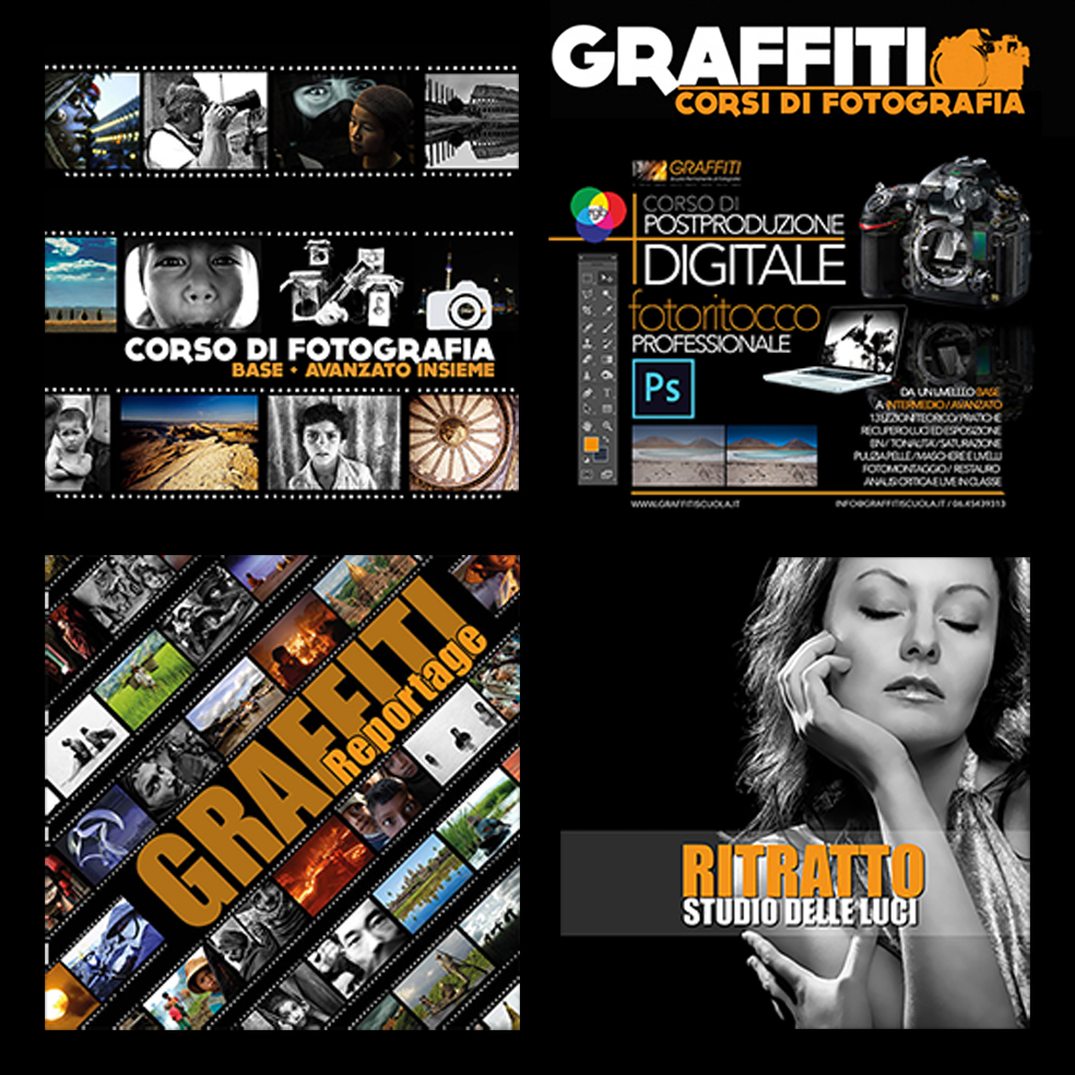 Nuovi Corsi di Fotografia per tutti! ISCRIZIONI APERTE Mail: info@graffitiscuola.it #fotografia