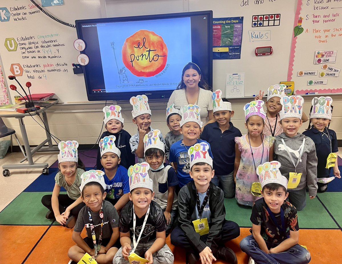 Happy International Dot Day! ⚪️⚫️🔵 My students loved the book “The Dot” and talking about making our mark as artists! We had fun celebrating our creativity! <a href="/ReedAcad_AISD/">Reed Academy for Engineering</a> #InternationalDotDay