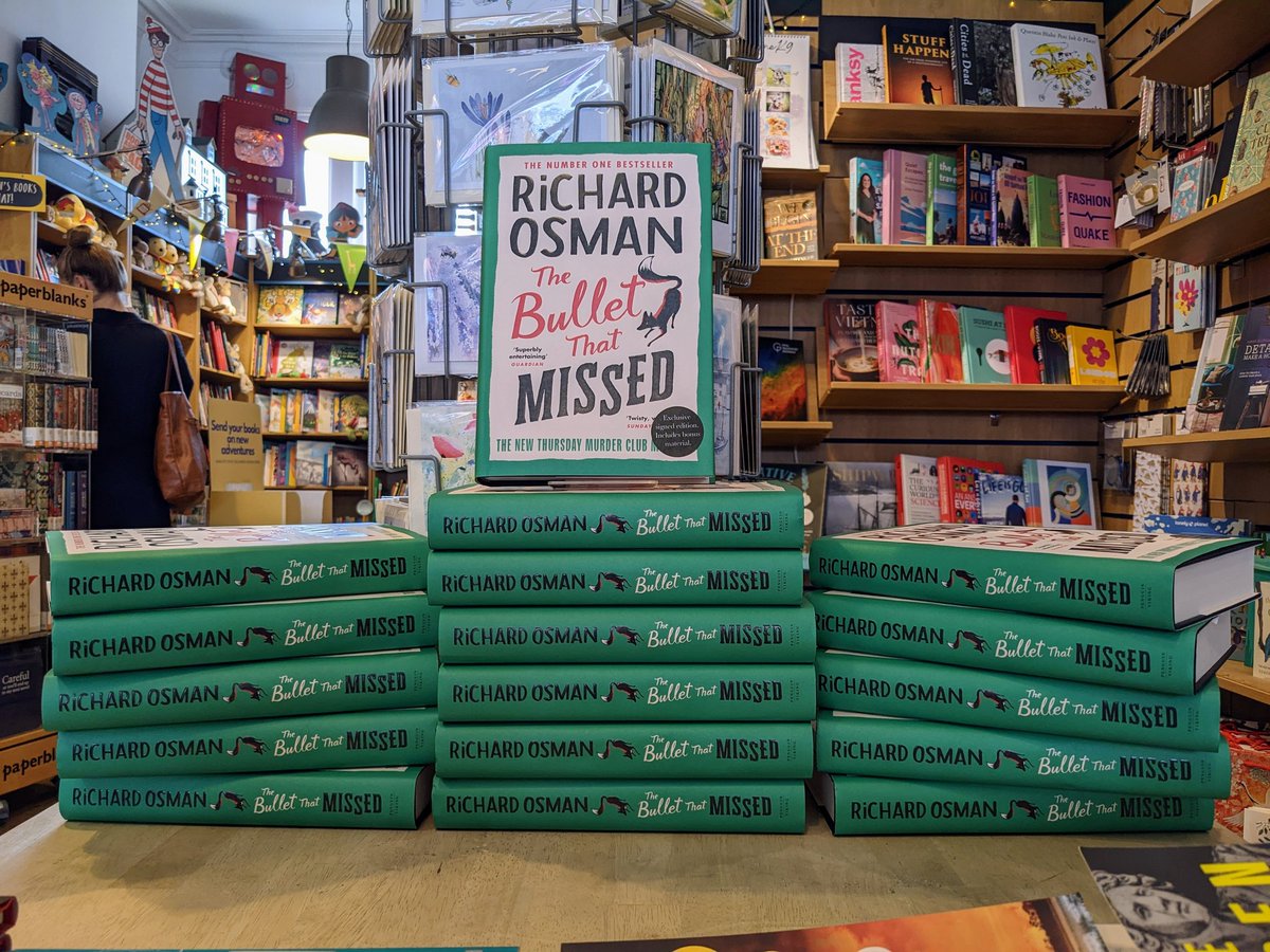 THEY'RE HERE! Come and get a signed copy of @richardosman's new book, The Bullet that Missed before we run out 📚✍️🤩