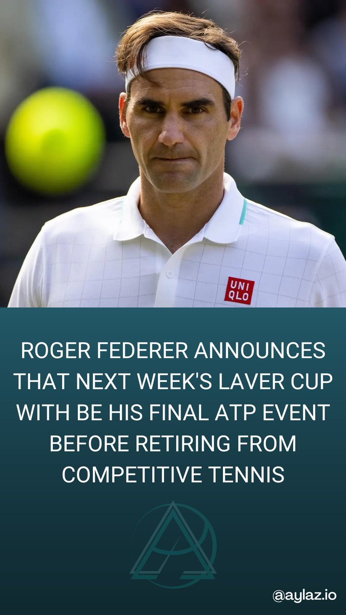 aylaz_io's tweet photo. Congrats to @rogerfederer on a spectacular career!

#retirement #tennis #atp #sports #Greatness https://t.co/hYigdUsfuj