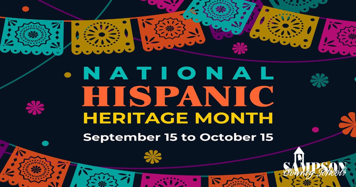 SampsonSchools's tweet photo. We celebrate National Hispanic Heritage Month to recognize the achievements and contributions of Hispanic American champions who have inspired others to achieve success. #SCSYes #SCSFamily https://t.co/KUV6LSizQJ
