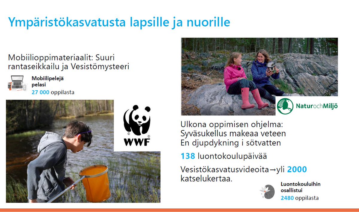 freshabit's tweet photo. Freshabit-hanke tuotti runsaasti viestintä- ja ympäristökasvatusmateriaalia eri muodoissa mm.  päättäjille, koululaisille ja muuten vaan ihmiselle ;) 
Viliina Evokari @Metsahallitus:sta esitteli tuloksia #Freshabit-loppuseminaarissa. 
#viestintä #ympäristökasvatus #vesiensuojelu https://t.co/HwS8FcFiOM