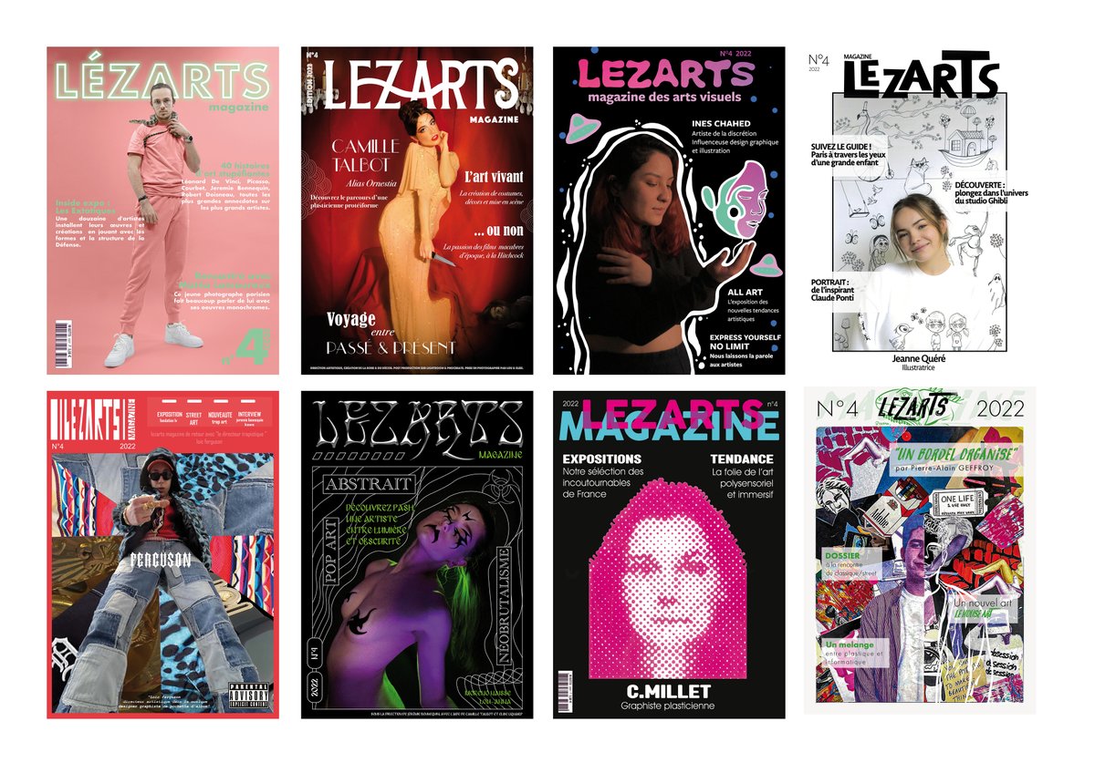 supdepub's tweet photo. #CreativeFactory Le brief : réalisez une couverture originale pour le n°3 de la revue annuelle LÉZART magazine et dont votre univers créatif fait la une !

🧐Travaux réalisés par les étudiants de Jérémie Bennequin

#CreativeFactory
2 min https://t.co/l0SfHMf0Sy