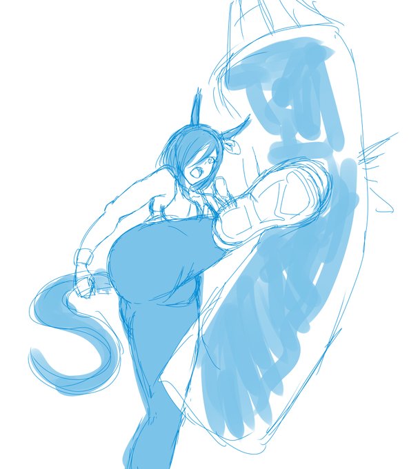 サンドバックを蹴る女帝 