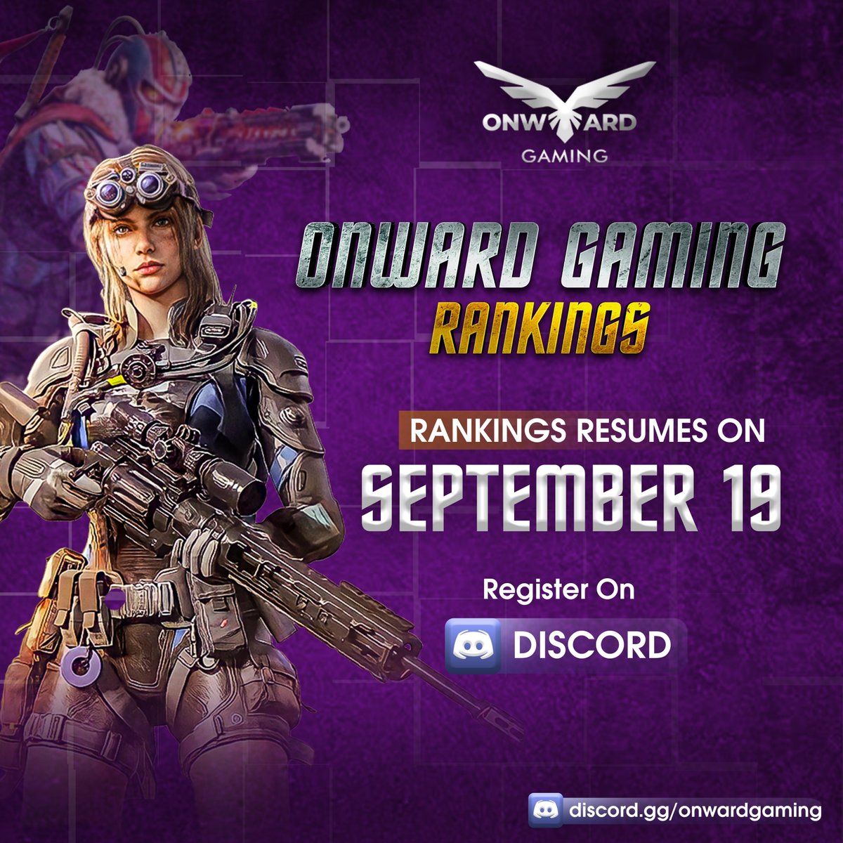 onward_gaming's tweet photo. A new ranked system, Balanced ruleset, and Shortened event periods are the new features in the 3rd ranked series.  
Assemble your team and test your skills against professional players to compete for the title of the Best BR team in the Sub-Saharan African region.
#OGRseries3 https://t.co/uNeLPP4Wpc