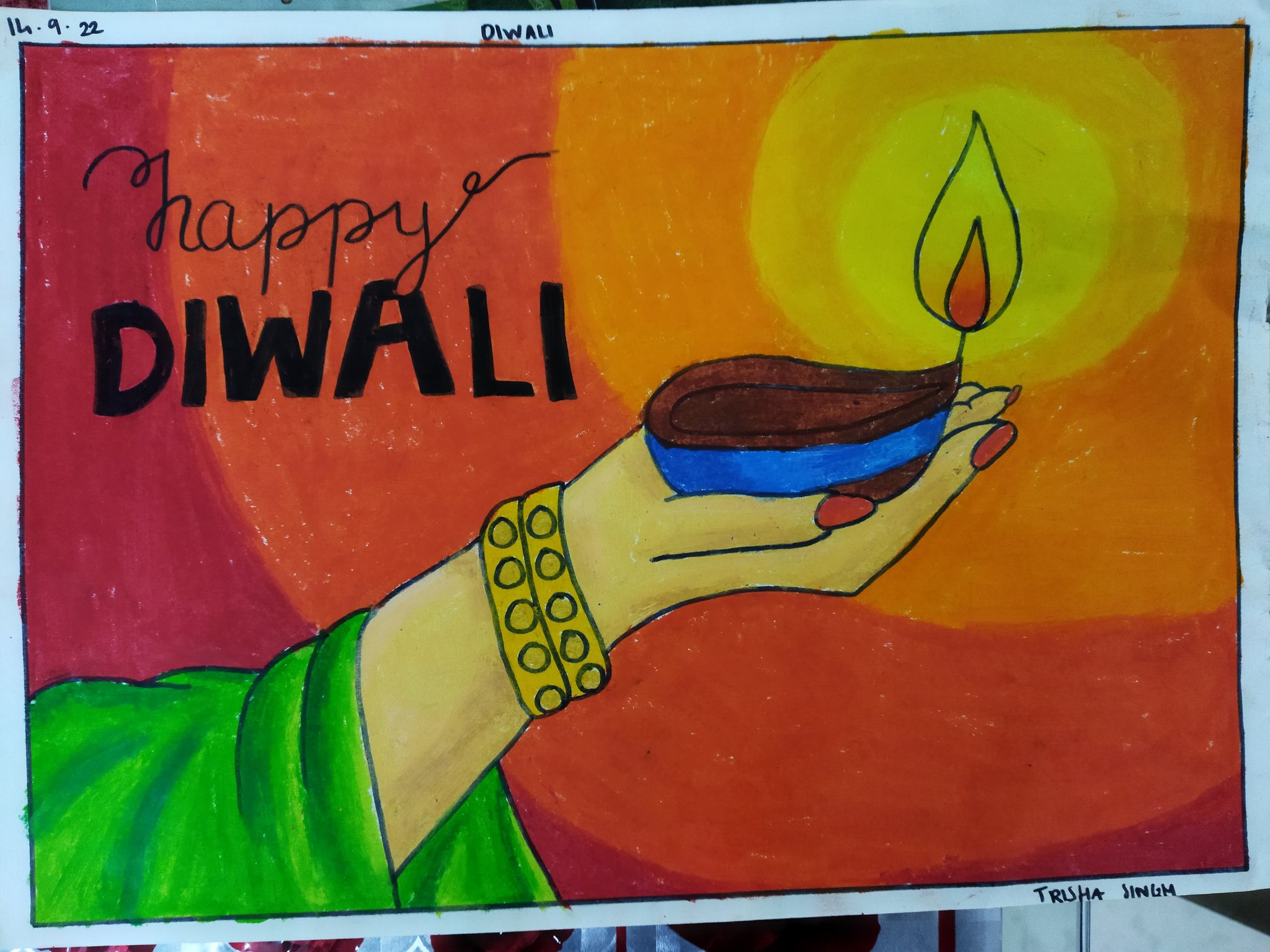 Happy Diwali Drawing Easy || Diwali Celebration Drawing || Doodle Art ||  How To ... 2024 - FinetoShine