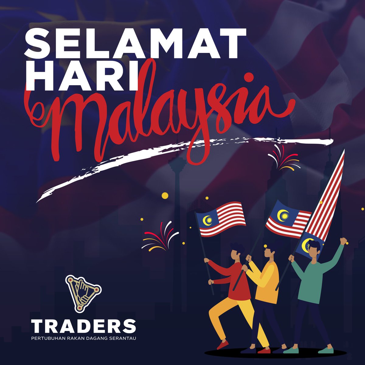 TradersCharity's tweet photo. TRADERS mengucapkan selamat Menyambut Hari Malaysia kepada seluruh rakyat Malaysia 🇲🇾! 

Semoga Malaysia terus maju jaya dan bersamalah kita menjaga keamanan dan keharmonian negara. https://t.co/uTNxp2KEZa