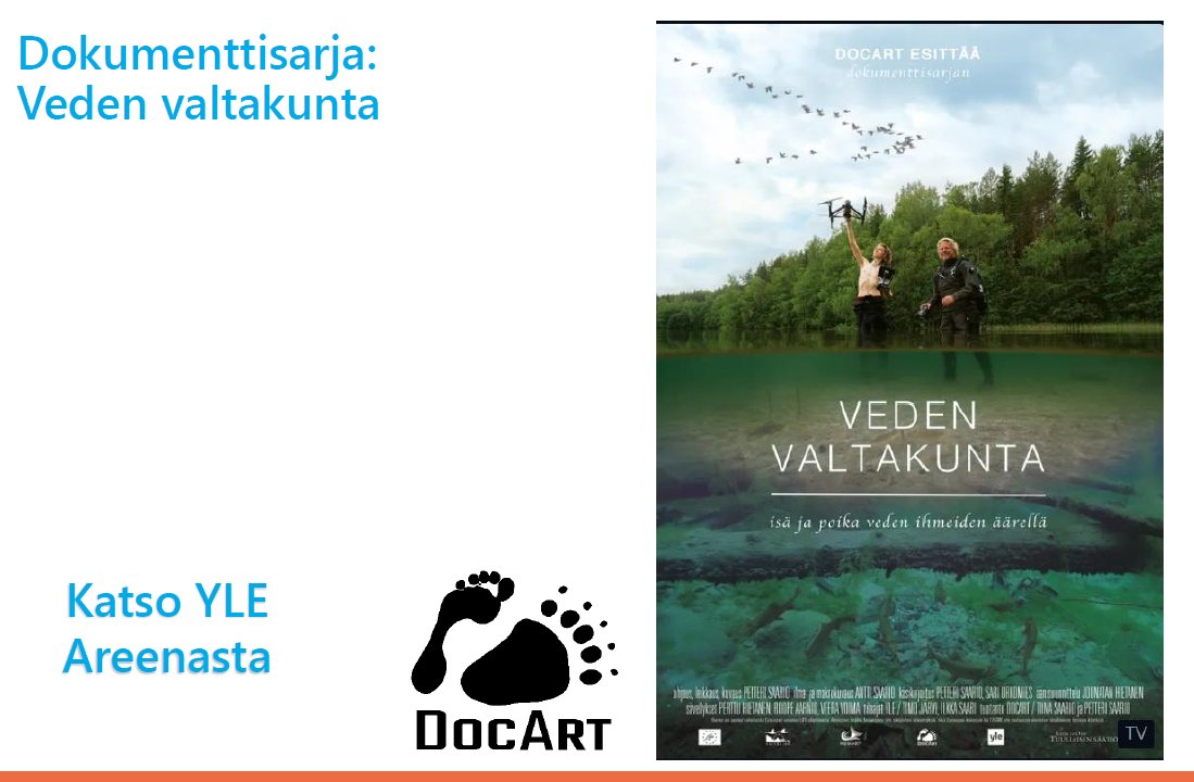 Sokerina loppuseminaarin pohjalla on #Freshabit-dokumentti Veden valtakunta, joka on saanut jo 6,6 milj. katsojaa tähän mennessä. Kiitos <a href="/SaarioPetteri/">Petteri Saario</a> ja koko työryhmä! Dokkarin pääosassa on suomalaisille rakas #vesiperintö sekä isän ja pojan matka. 
Näe: areena.yle.fi/1-50123295