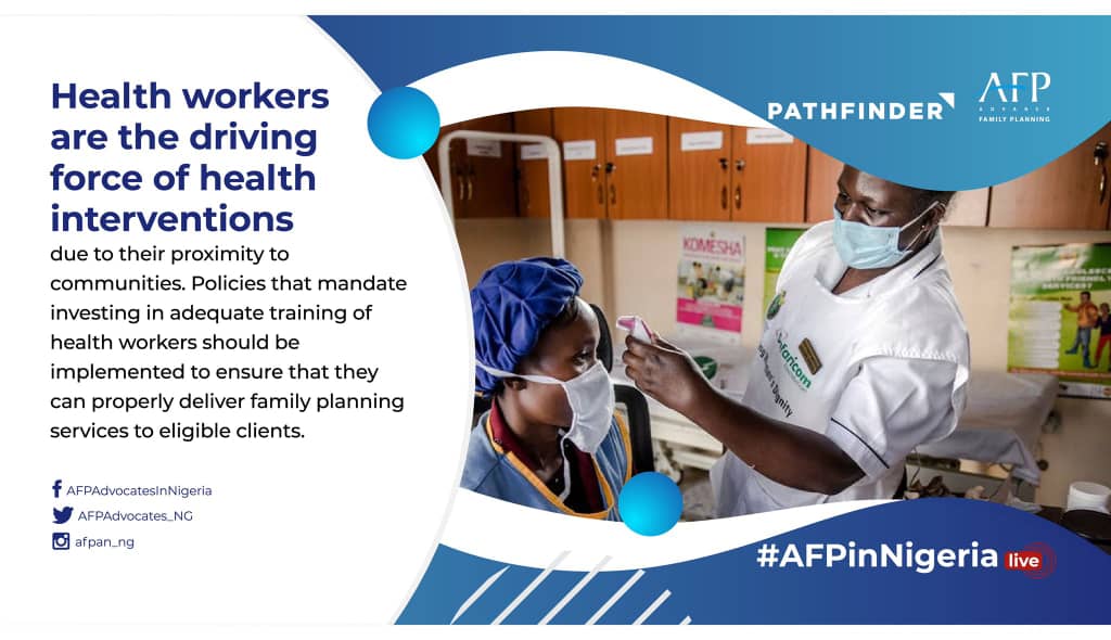 bekaji's tweet photo. @AFPAdvocates_NG & partnrs advocacy effort on the domestction of task shiftng & task sharng policy in 12 states led to a reportd increase of #FP uptake in rural areas
We ask the state govt to back up the policy by trainng health workrs to provde FP services
#AFPinNigeria #SMAFPNG https://t.co/WxEK42tCiw