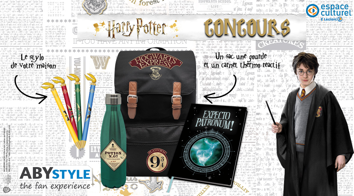Leclerc_JV's tweet photo. Préparez-vous à l'arrivée de #HogwartsLegacy en participant à notre #concours afin de remporter des produits dérivés #HarryPotter 😍

RT + Follow @Leclerc_JV et @_ABYstyle 

Nos produits dérivés HP▶️https://t.co/hwOWFgWeS6
Règlement▶️https://t.co/5s2kkgg6EI https://t.co/kwLSUV1sUG