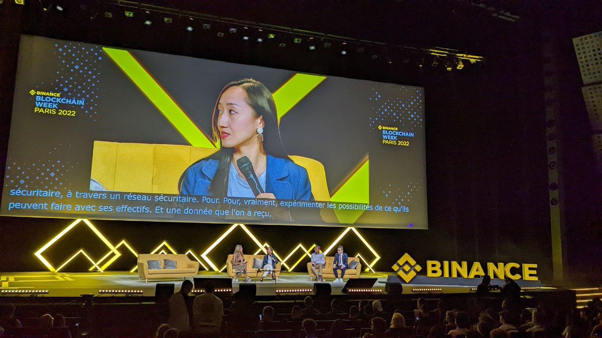 TrustWallet's tweet photo. Day 2 #BinanceBlockchainWeek  

Our CEO @EowynChen has just begun the panel with @justinsuntron of #tron  and @JornLambert of #Mastercard - speaking on a seamless #web3 future

#TrustWalletParis 💙 https://t.co/w4E0mKXTCX
