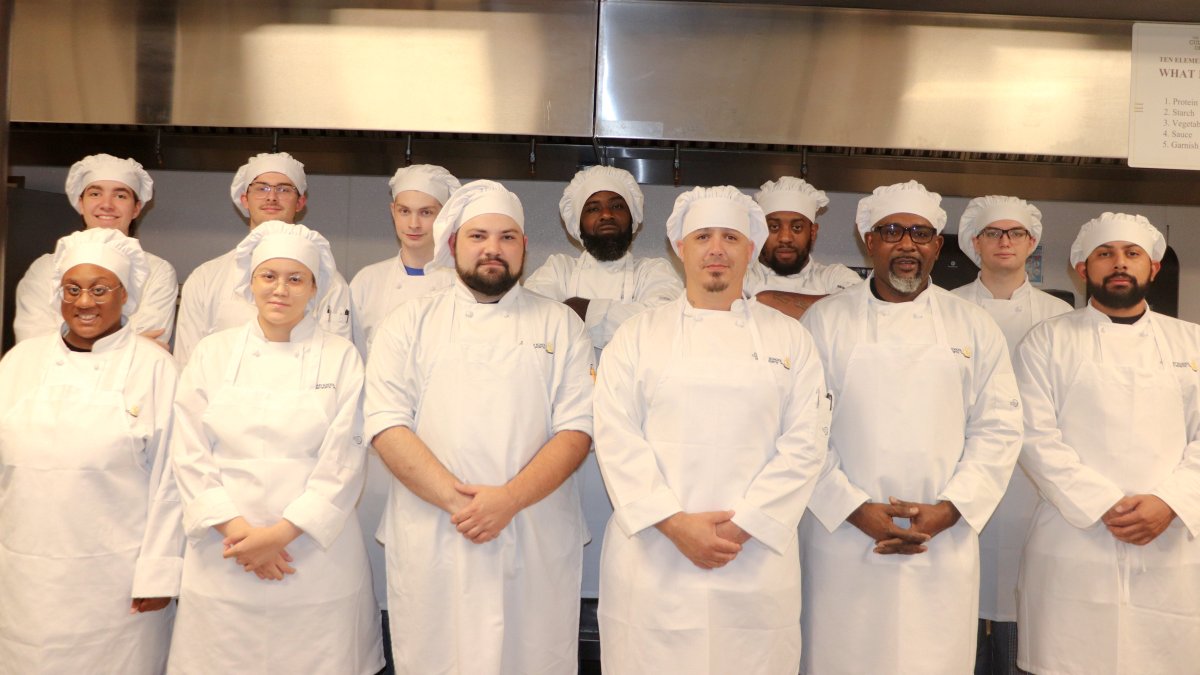 And so begins their journey of becoming a culinarian. Welcome students to our Professional Culinary Program! Save your spot for our next cohort by applying now at csftw.edu/apply-now #CSFTW #TheCulinarySchoolofFortWorth #CulinaryLife #Culinary #BeaChef #FutureChef #fortworth