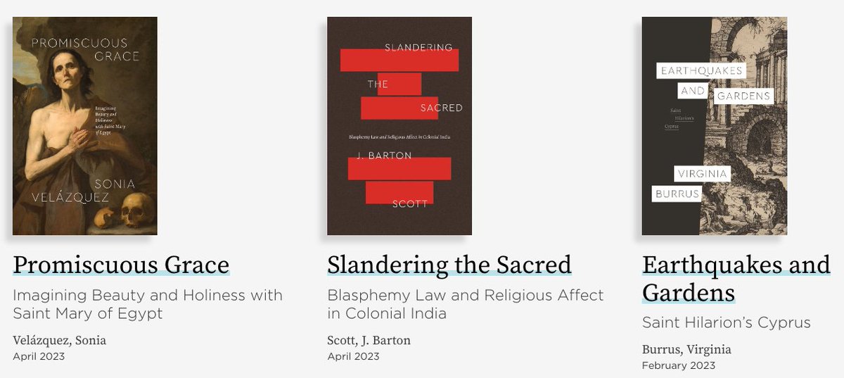 BabaKristian's tweet image. Really enjoy the @Class_200 series from @UChicagoPress 

Just peaked to see next slate of books coming out in 2023: J. Barton Scott @jbartonscott Virginia Burrus, Sonia Velázquez

Well done @JohnModern, Katie Lofton, &amp;amp; @kyleadamwagner1 – keep them coming
press.uchicago.edu/ucp/books/seri…