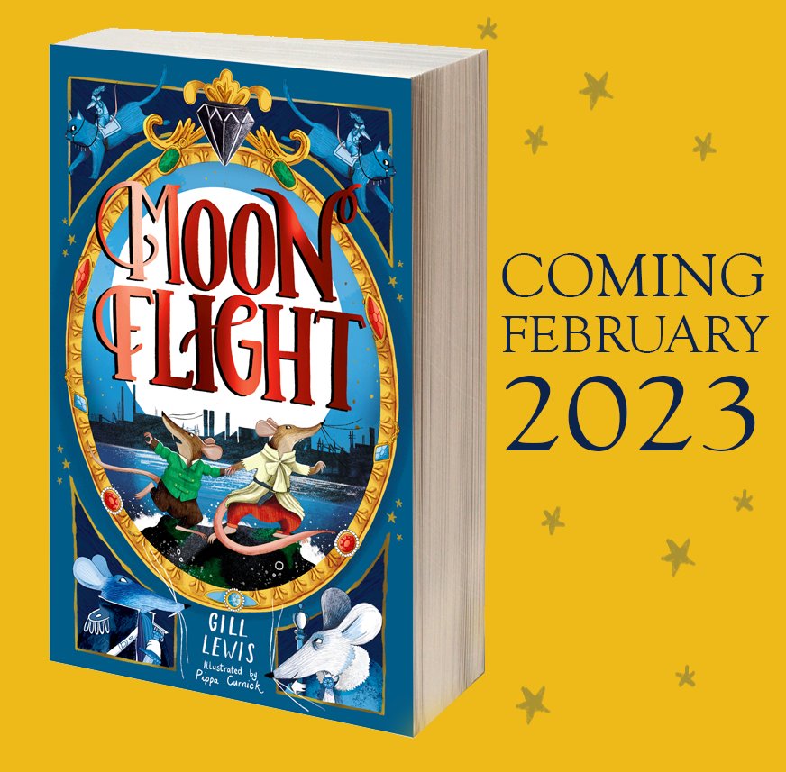 📚COVER AND TITLE REVEAL📚 #MoonFlight is a unique adventure from one of the UK's most talented authors, Gill Lewis. Cover art and many luscious internal illustrations by Pippa Curnick. Publishing Feb 2023 with David Fickling Books. Read this thread for more detail...