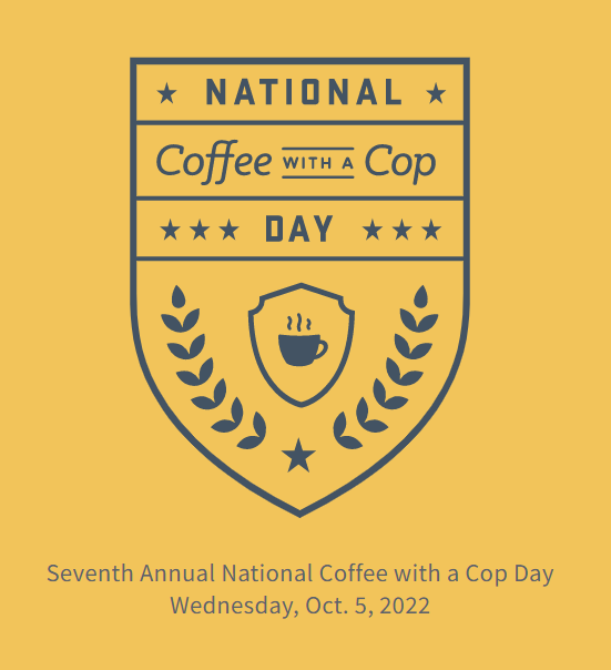 AttleboroPolice's tweet photo. SAVE THE DATE - October 5th is National Coffee with a Cop Day! We will be set up at 3 great locations in Attleboro. Stay tuned for more info... #coffeewithacop #connectingwhileprotecting https://t.co/951A1LpaX2