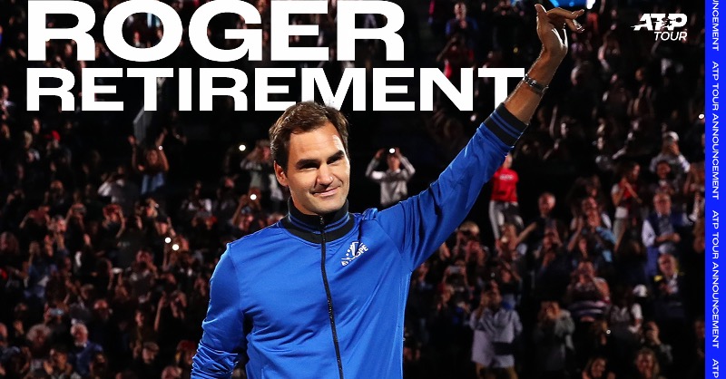 atptour's tweet photo. Thank you Roger, #RForever.