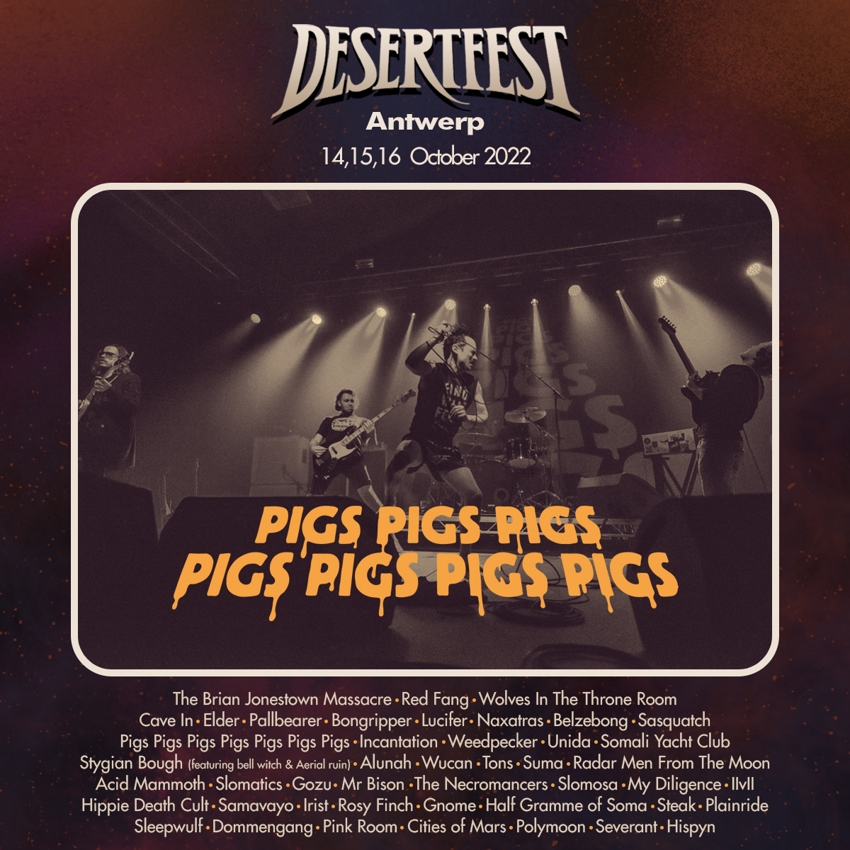 Hugely excited to be part of the next @desertfestbe 🇧🇪 🎟️desertfest.be/antwerp/inform…