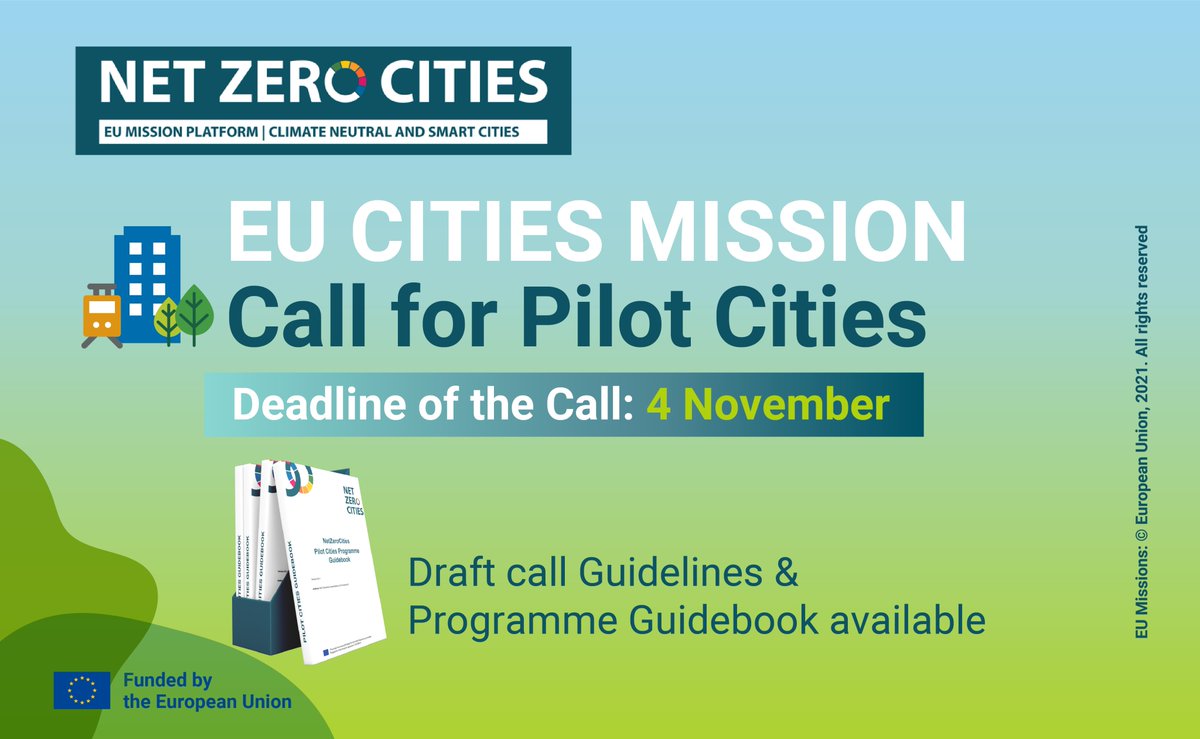 About to prepare your application to Pilot Cities Call? Have a look at:
📄The Call Guidelines with the selection criteria 
📄 The Pilot Cities Guidebook introducing the approach 
🎦 The Pilot Cities Info Series
➡️ netzerocities.eu/call-for-pilot…
#NZCPilotCities #MissionCities #EUMissions