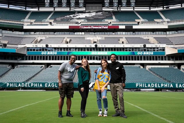 JCTSports's tweet photo. Executive produced by @ChillMoody, the #Eagles are launching the “Gameday Poster Project Playlist” - an innovative venture that will provide local artists with an elevated platform with the team.

“It’s an amazing way to amplify the city as a whole.”

https://t.co/DrB4oneA5o https://t.co/1E9tyk8hNc