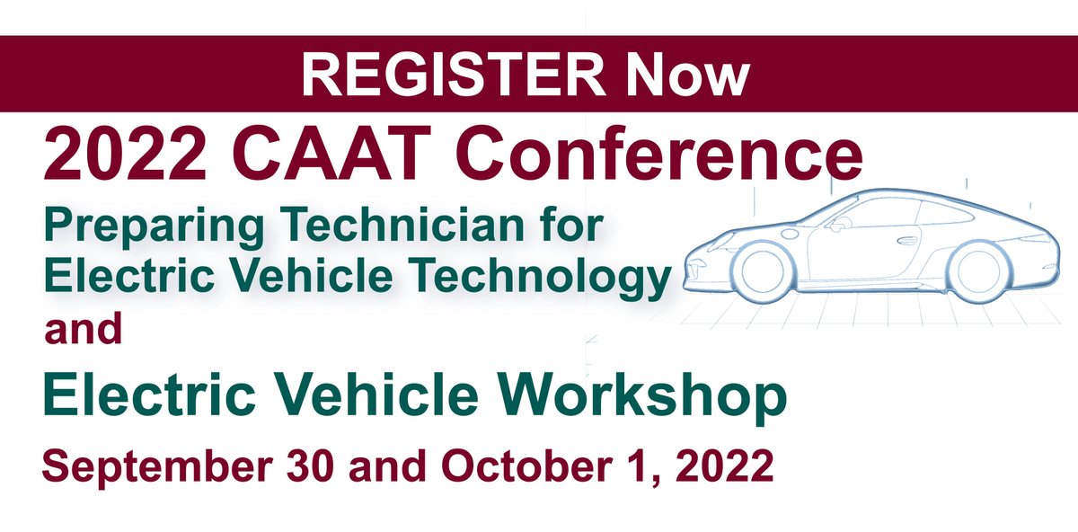 autocaat's tweet photo. Register for the 2022 CAAT Conference and Electric Vehicle Workshop.
Attendees at all 3 training sessions will receive a WSU CERTIFICATE of COMPLETION.
FREE event, lunch included.  https://t.co/a350XZGRdl

#2022caatconference #education #batteryelectricvehicle #macombcc https://t.co/z7GrnjOa77