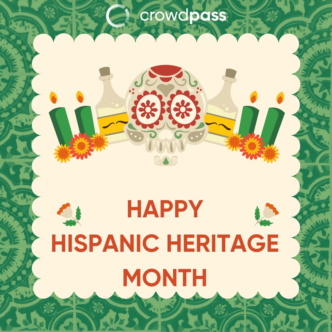 CrowdPassEvents's tweet photo. Happy First Day of Hispanic Heritage Month! 

#hispanicheritagemonth #healthclearence #COVID-19 #healthclearencesoftware #eventmanagement #eventmanagementsoftware #concert #liveevents https://t.co/QUtX8RoMzI