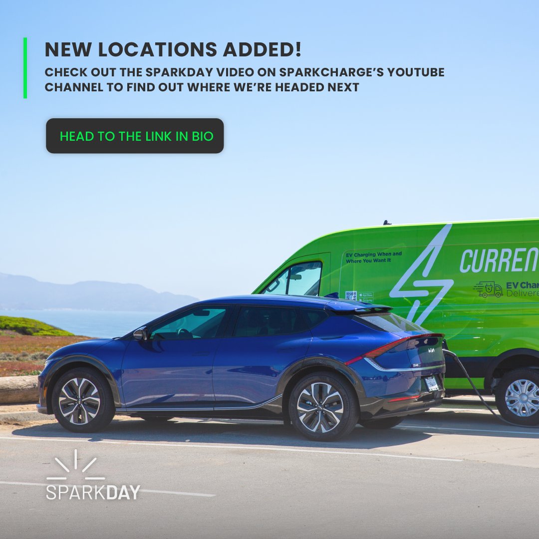 Want to see where we deliver EV charging next? Head to the SparkDay video to find out! youtu.be/bt2QkXXIk90 

#SparkDay2022 #evcharging #evchargingdelivered #cleantech #newtech #EV #electricvehicles
