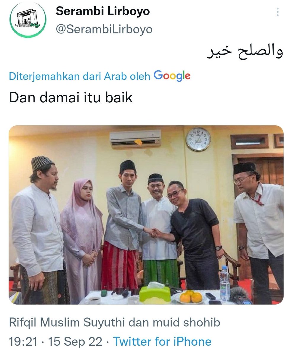 Damai itu baik, silaturahmi itu indah dan penuh rahmat 🙏

Mas <a href="/_ekokuntadhi/">Eko Kuntadhi</a> mengakui kesalahan dan kekhilafannya dan menyampaikan permohonan maaf secara langsung kepada <a href="/ImazzFat/">imazz</a> 

Ning Imaz atas petunjuk dari Masyayikh Ponpes Lirboyo telah menerima permohonan maaf Eko Kuntadhi