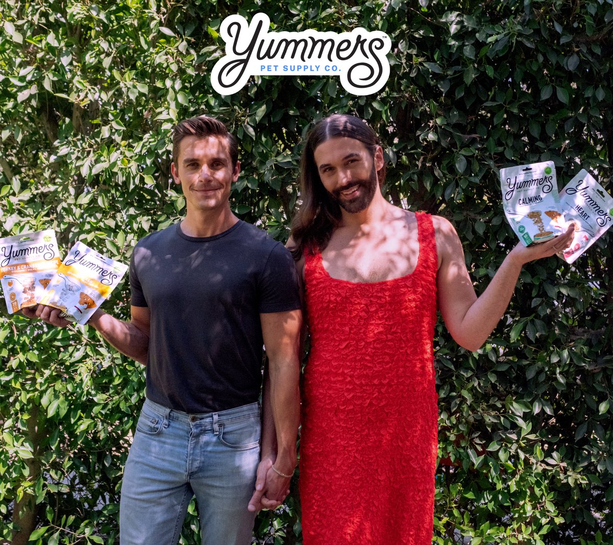 Mini clarification - not life partners, *business* partners. Introducing our new company Yummers: meal mix-ins for pets! Mix a little into your pet's bowl each meal to add extra flavor, variety & nutrition into their diet (I promise I made @jvn wear a hairnet in the test kitchen)