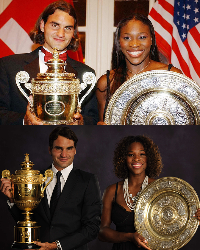 SportsCenter's tweet photo. 43 major titles between these two 🐐🐐

@rogerfederer | @serenawilliams https://t.co/VTGEDXocGK