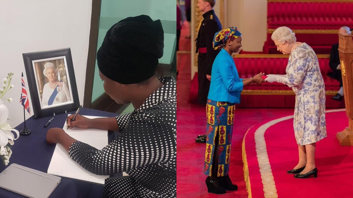 <a href="/DrucilaMeirele1/">Drucila Meireles</a> Queen’s Young Leader 2016, left her message to Her Majesty The Queen Elizabeth II in the condolence book at the British High Commission Maputo

Drucila received the award from The Queen for her great work to end domestic violence in her community
<a href="/UKinMozambique/">UK in Mozambique 🇬🇧🇲🇿</a>
