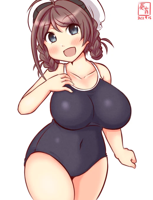 「はいっ! 潜水艦のお世話はあたしにお任せですよ」#艦これ版真剣お絵描き60分一本勝負_20220915#長鯨 