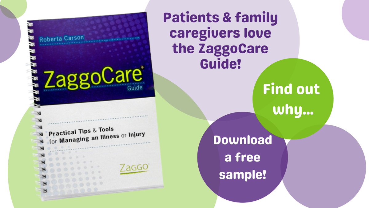 ZaggoCare's tweet photo. Finally, a chance to see inside the ZaggoCare Guide! Get sample pages and see how helpful our advice is: https://t.co/kXq7hYQvXY
#PatientEmpowerment #PatientEngagement #Illness #FamilyCaregiving #PatientExperience #TipsForPatients #TipsForFamilyCaregivers #ManagingIllness https://t.co/rkRk6rVjiB