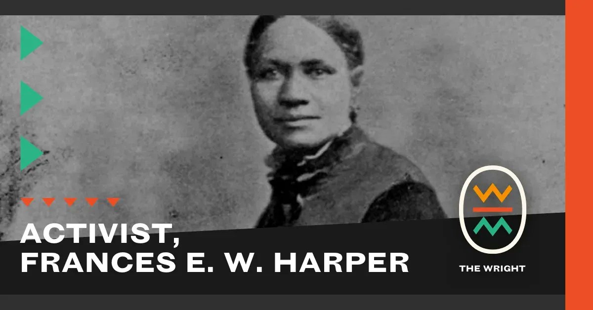 TheWrightMuseum's tweet photo. Learn about activist, Frances E. W. Harper, today at 12 pm and 4 pm virtually! Frances was an American abolitionist, suffragist, poet and more. She fought hard for many rights and lectured across America during a time when women rarely spoke in public. #TheWright #Detroit https://t.co/pl7VihiZVw