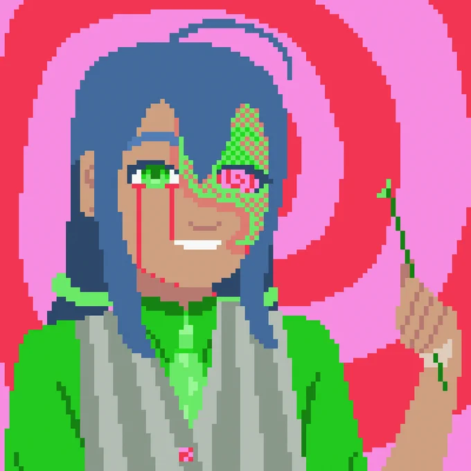 // cw bloodTHIS MASK IS SKIN#pixelart of anemone walker (oc) 