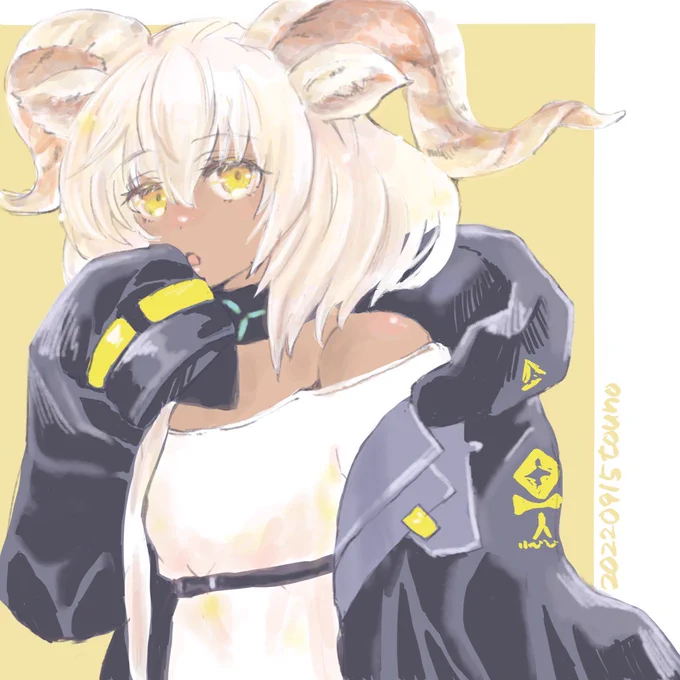 #アークナイツ版深夜の真剣お絵かき60分一本勝負 ビーズワクスはぴば。