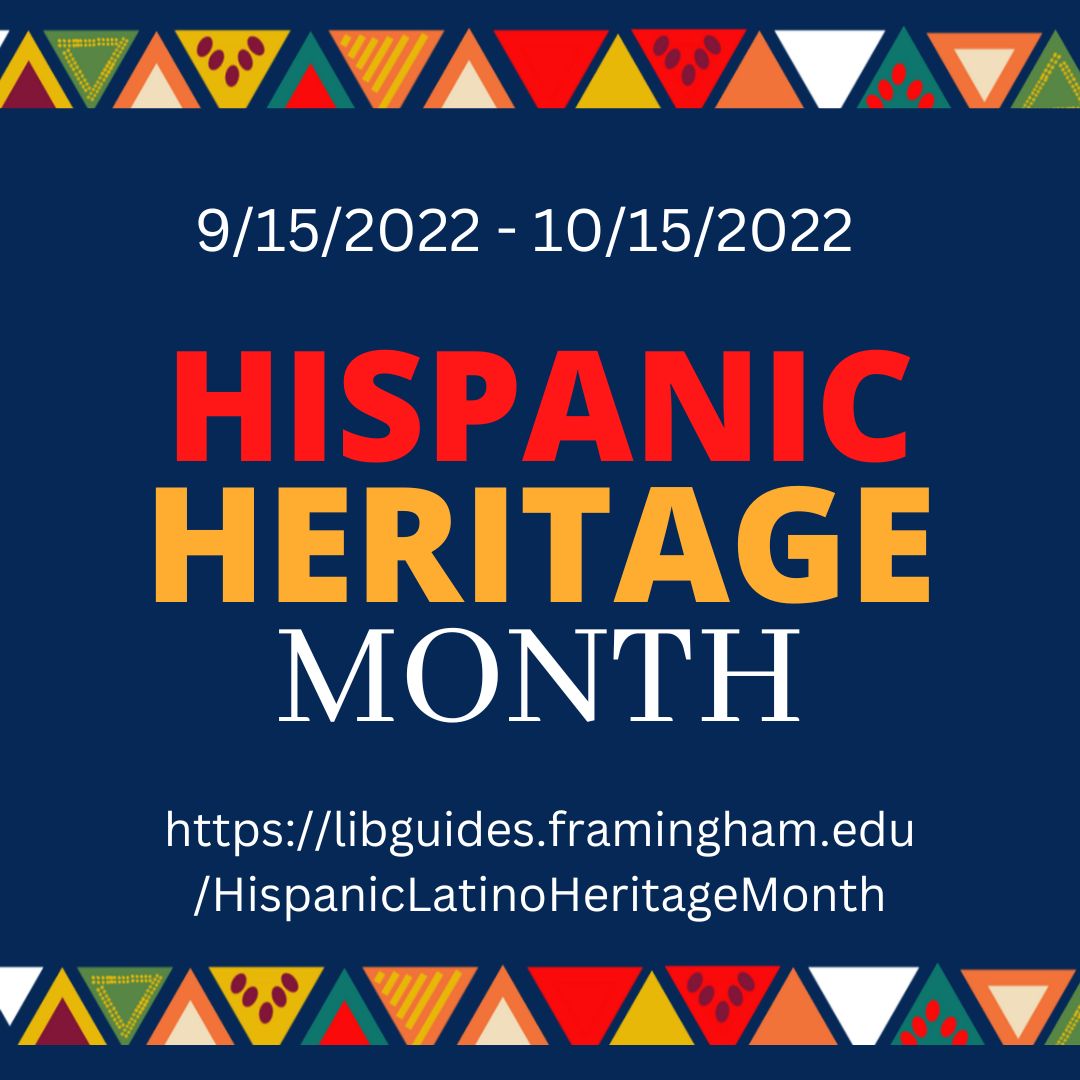 Celebrate the culture &amp; contributions of the Hispanic/Latinx community during Hispanic/Latinx Heritage Month 9/15-10/15! Check out the wide variety of resources &amp; links to research materials compiled by our librarians in our LibGuide. tinyurl.com/mryj9wdv