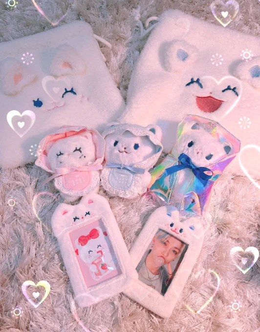 並べるとめちゃくちゃかわいい〜今回のぬいちゃんとポーチ、前回より一回り小さくてより可愛くなってる大切にします귀여운 이 아이들을 계속 아껴요감사해요#햇살가득_행복한날 님  様 