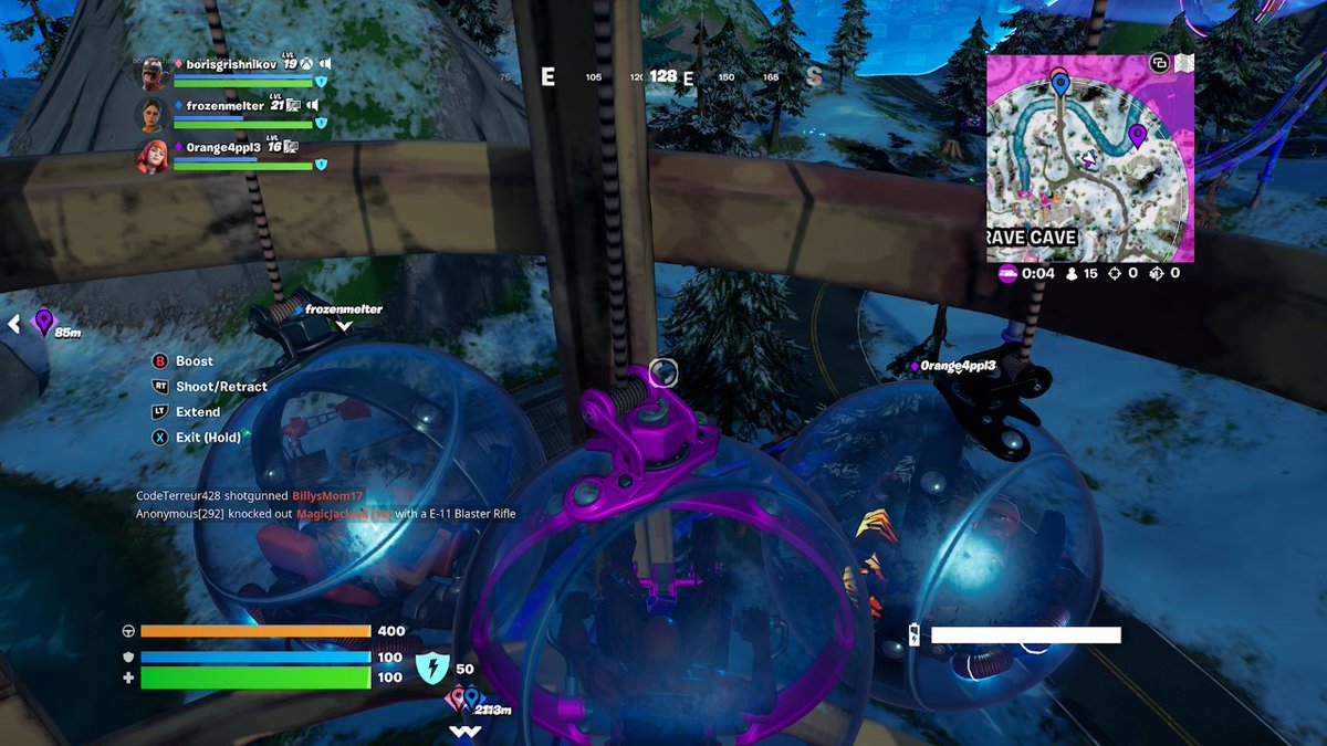 SurvivingScot's tweet photo. Screenie of that time in #Fortnite where we chilled out hanging in the balls hidden away. Lasted a few circles and then a team found us swinging in the wind after they sat under us for a few minutes unaware. 

#HideAndSeek #Balls #DanglingBalls #HangingBalls #HashtagsAboutBalls https://t.co/D6I52kPe4d